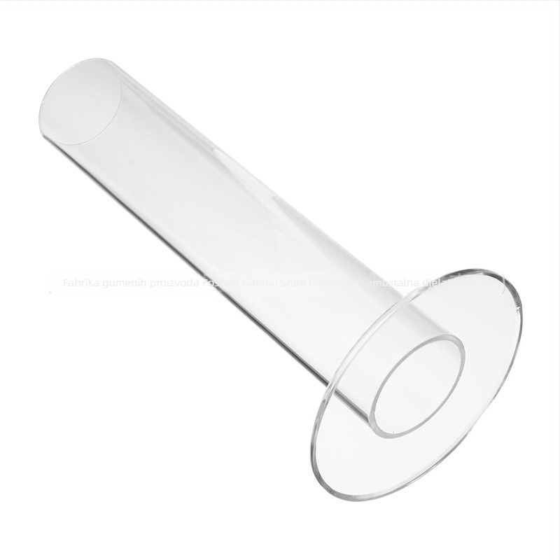Prozirni akrilni stalak za trake za kosu, cilindrični dizajn okrugle cijevi, spojna konstrukcija