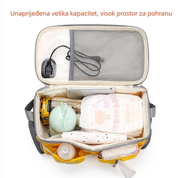 Torba za kolica velike kapacitete, USB sučelje, proširiva, vodootporan najlon, prozračna poliesterska podstava