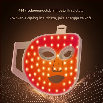 Foto-terapijski uređaj za lice s LED panelom i silikon maskom za kućnu upotrebu