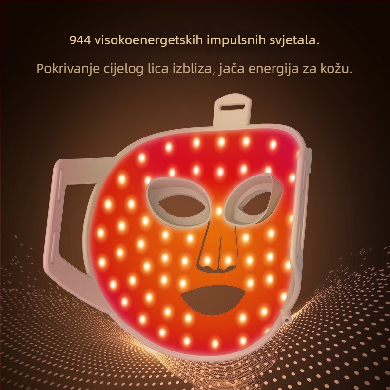 Foto-terapijski uređaj za lice s LED panelom i silikon maskom za kućnu upotrebu