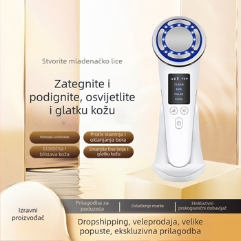 Uređaj za njegu lica s terapijom boja svjetla, terapija ionima (negativni/pozitivni), obnova kože, lifting i zatezanje, ugrađena baterija 800–1000 mAh