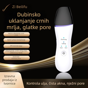 Ultrazvučni peeling uređaj s negativnim ionima za čišćenje pora i ekstrakciju crnih točkica i akni, prijenosni, ugrađena baterija 300–500 mAh, IPX0, za kućnu upotrebu