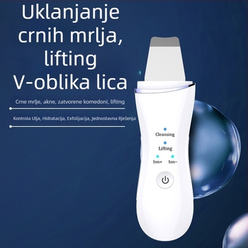 Ultrazvučni peeling uređaj s negativnim ionima za čišćenje pora i ekstrakciju crnih točkica i akni, prijenosni, ugrađena baterija 300–500 mAh, IPX0, za kućnu upotrebu