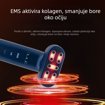 Uređaj za njegu očiju s EMS mikrostrujom, negativnim ionima i svjetlosnom terapijom – pomlađivanje kože, poboljšanje tamnih krugova, IPX7 vodootporno, prenosno, s ugrađenom baterijom
