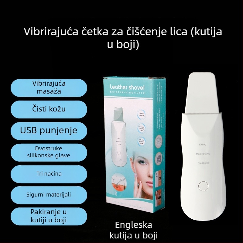 Ultrazvučni uređaj za čišćenje pora s ionizacijskim čišćenjem, prijenosno za kućnu upotrebu, alat za uklanjanje akni, IPX4, baterija 500–800 mAh