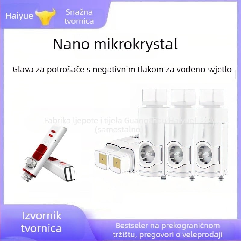 Dodatak za kozmetički uređaj za vodeno-svjetlosni uređaj: glava s negativnim tlakom mikrokristala, čišćenje i izbjeljivanje, prijenosno, IPX-3 vodootporno