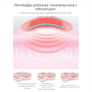 Yeahsmile uređaj za njegu lica i vrata – prijenosan za kućnu upotrebu, masaža i podizanje, baterija 300–500mAh, vibracija i toplinski tretman, IPX0