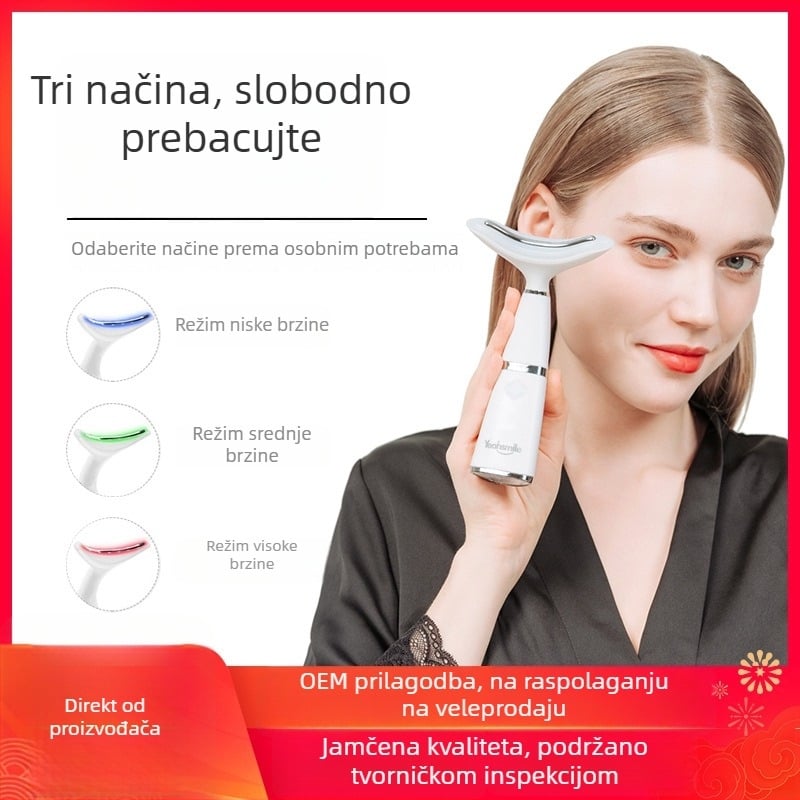 Yeahsmile uređaj za njegu lica i vrata – prijenosan za kućnu upotrebu, masaža i podizanje, baterija 300–500mAh, vibracija i toplinski tretman, IPX0