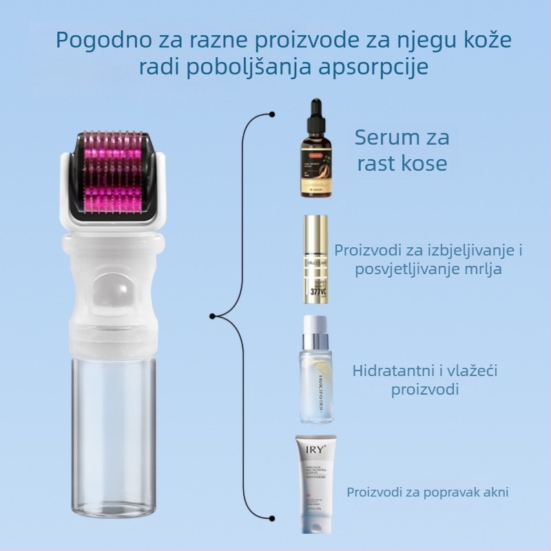 540 tekući mikroiglični roller, napunjen tekućinom – potrošni materijal za kozmetički uređaj za vodenu infuziju sa osvjetljenjem