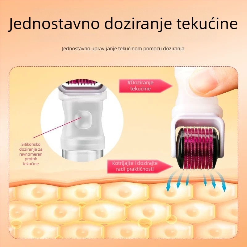 540 tekući mikroiglični roller, napunjen tekućinom – potrošni materijal za kozmetički uređaj za vodenu infuziju sa osvjetljenjem
