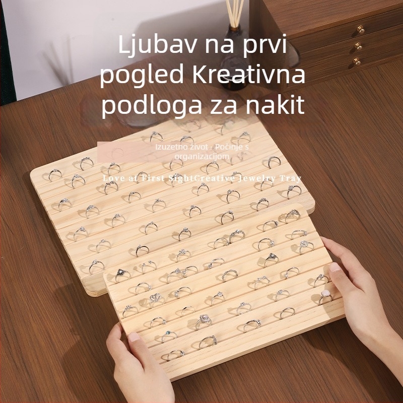Benya drveni stalak za nakit s kreativnim oblikom i umjetničkim stilom