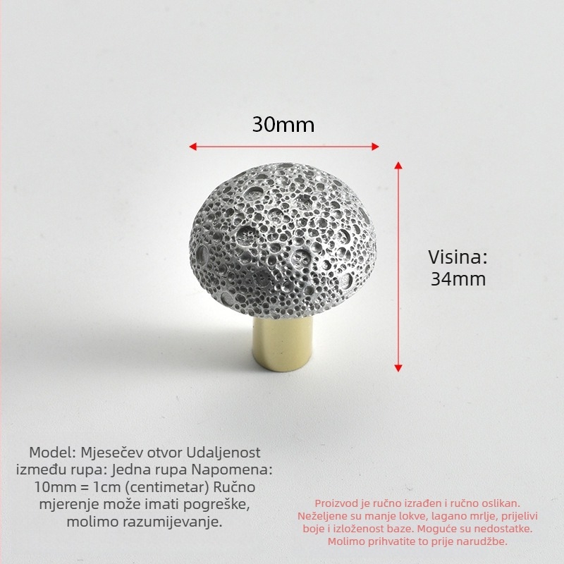 Planet ručka za ladicu — modernog jednostavnog stila, materijal: smola + aluminijska legura, završna obrada: oksidacija + prskanje