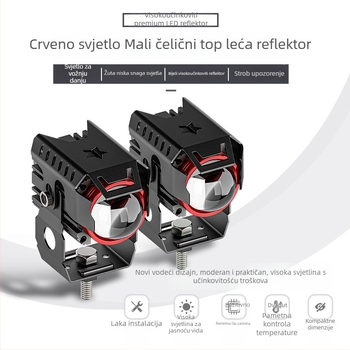 LED svjetlo za motor s dnevnim svjetlom, ulaz 12–80V, 40W za par, kućište od aluminijske legure + PC, gornja kapica i U-oblik nosača, zaštita od prašine i vode A+, više režima osvjetljenja