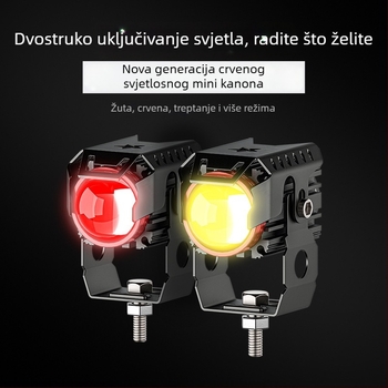 LED svjetlo za motor s dnevnim svjetlom, ulaz 12–80V, 40W za par, kućište od aluminijske legure + PC, gornja kapica i U-oblik nosača, zaštita od prašine i vode A+, više režima osvjetljenja