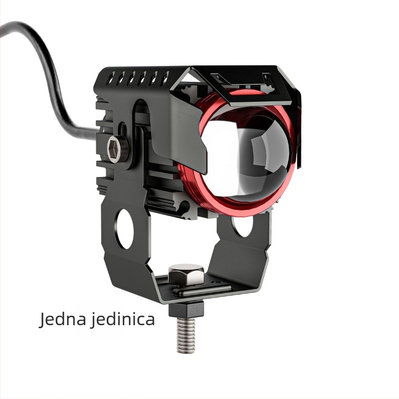 LED svjetlo za motor s dnevnim svjetlom, ulaz 12–80V, 40W za par, kućište od aluminijske legure + PC, gornja kapica i U-oblik nosača, zaštita od prašine i vode A+, više režima osvjetljenja