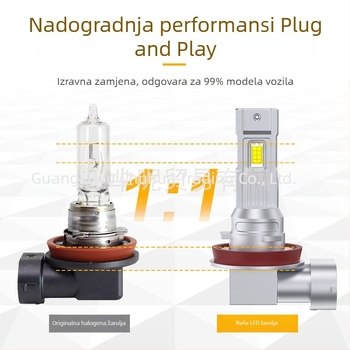 LED automobilska svjetla i magla CSP izravna priključnica H11/H8/HB3 9005/9006 12V 6000K 50000h