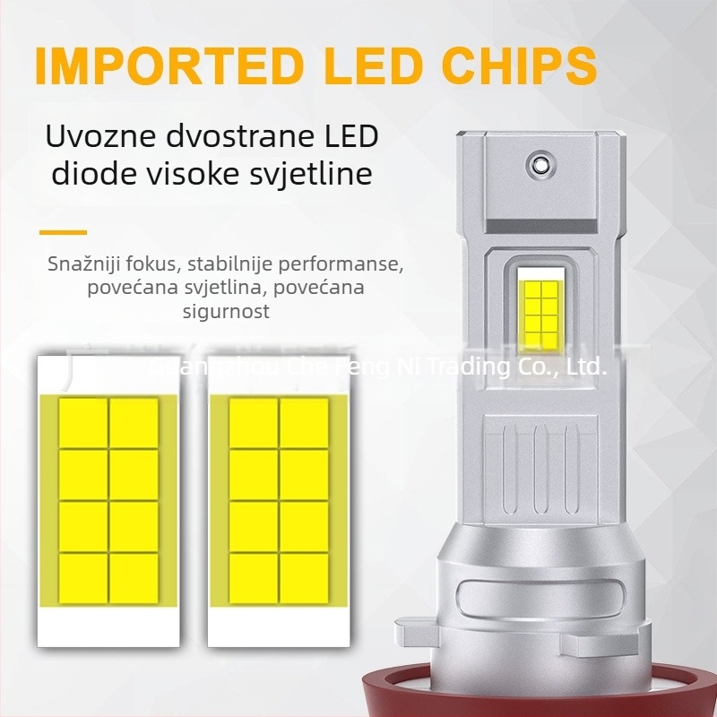 LED automobilska svjetla i magla CSP izravna priključnica H11/H8/HB3 9005/9006 12V 6000K 50000h