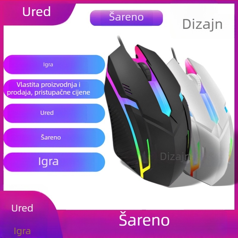 JM318 žična optička gaming miša, USB, 1600 DPI, 4 tipke