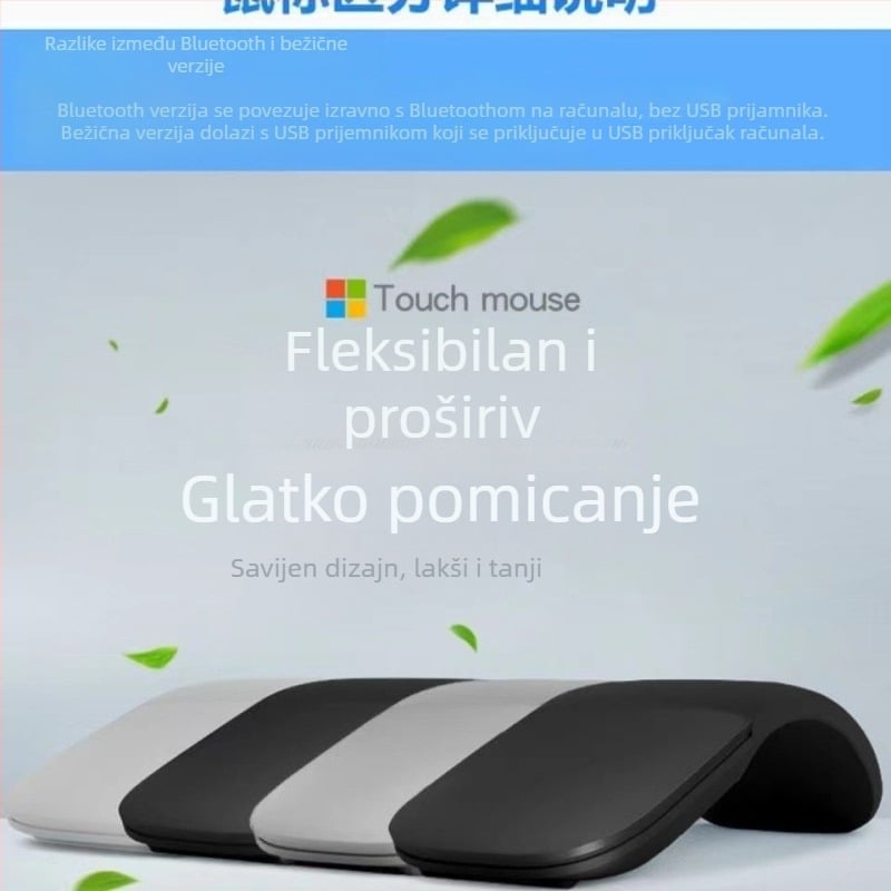 Optička miša, 1600dpi, 3 tipke, USB sučelje, bežična 2.4GHz/Bluetooth za desktop računalo