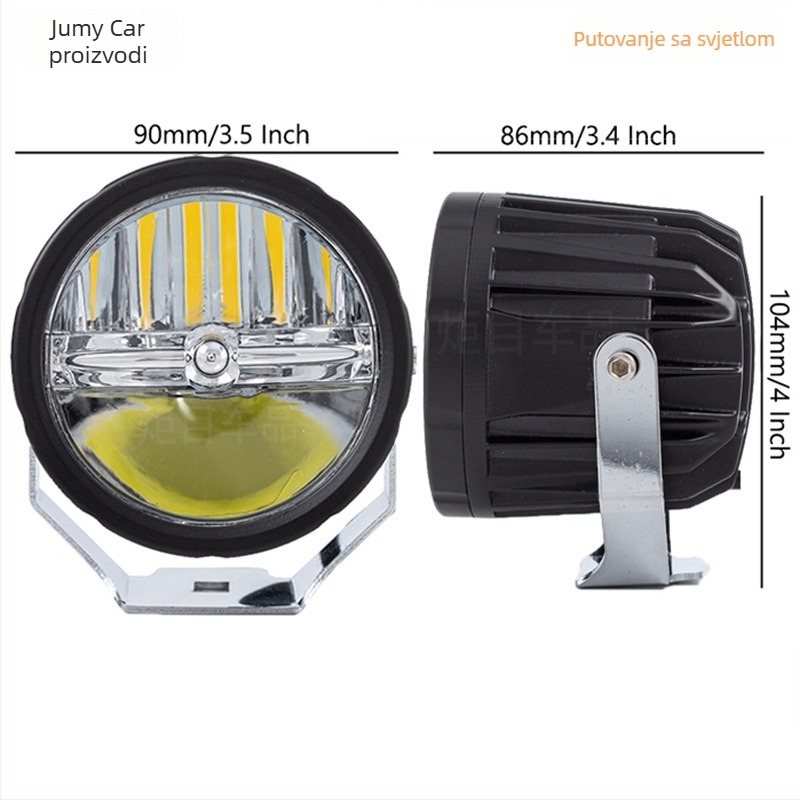 LED reflektor visokog/nižeg snopa za terenska vozila i električne motocikle, 40W, 10-60V, IP67, kućište od aluminijske legure + nehrđajućeg čelika, model T10-40