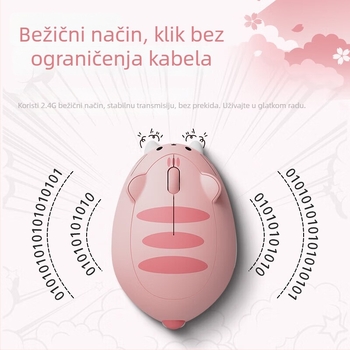 Sjajna bežična miša za laptop s 9 tipki, 1000 DPI, 2.4G + Bluetooth, PS/2 sučelje