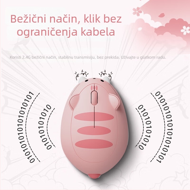 Sjajna bežična miša za laptop s 9 tipki, 1000 DPI, 2.4G + Bluetooth, PS/2 sučelje