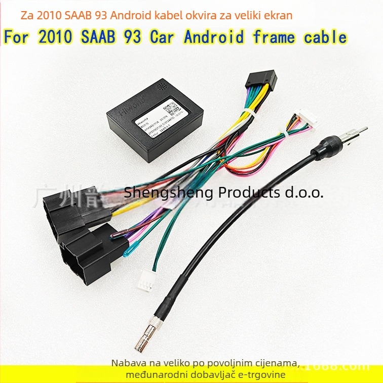 Saab 2010 Android navigacijski fasadni panel retrofit modul – SA-01, Evoresn/Yisen; Materijal: plastični okvir; Saab kompatibilan; Svrha: audio modifikacija