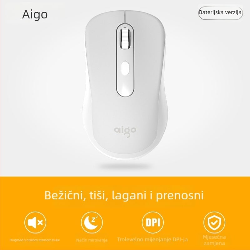 Patriot M21 bežični miš – 3 tipke, DPI 1600, 2.4G, Plug and Play, ergonomski