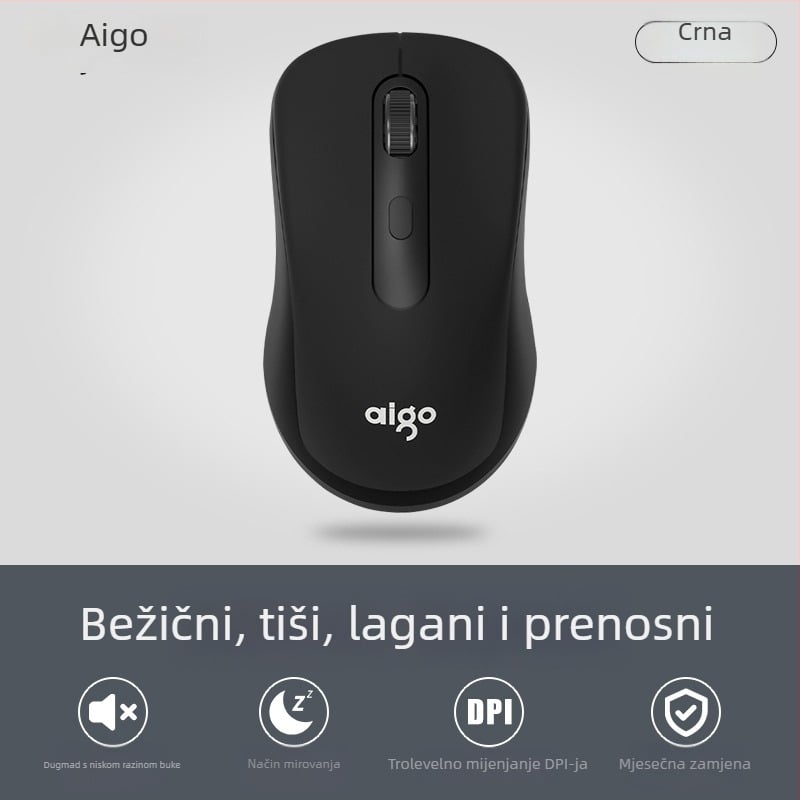 Patriot M21 bežični miš – 3 tipke, DPI 1600, 2.4G, Plug and Play, ergonomski