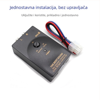 TD22 audio pretvarač za subwoofer s K28 i PH2, linija kontrole kašnjenja, univerzalna kompatibilnost, plastično kućište