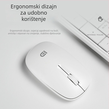 Bežična miška USB, 2,4 GHz, 1000dpi optično, 3 tipke, ergonomski dizajn