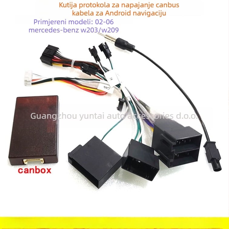 Kabel napajanja Android navigacije za Mercedes-Benz W203/W209/S320/R350/B200/W211 – BN-02, čisti bakar, Evoresn/Yisen