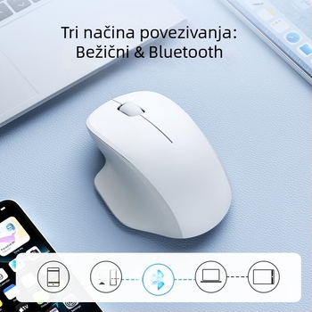 Bežična miš USB/Bluetooth dualni način, 1600 DPI, 2 tipke, Plug-and-Play