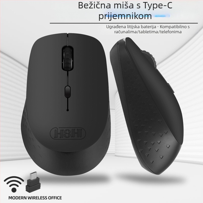 Fotoelektrični bežični miš s USB sučeljem, 2.4GHz, 1600dpi, 4 tipke
