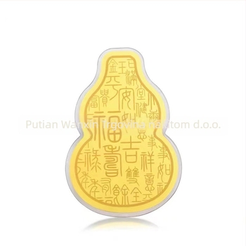 Zlatna novčić L-01 — Wanxinjia Jewelry, 999 fino zlato, u obliku tikve, kineski stil