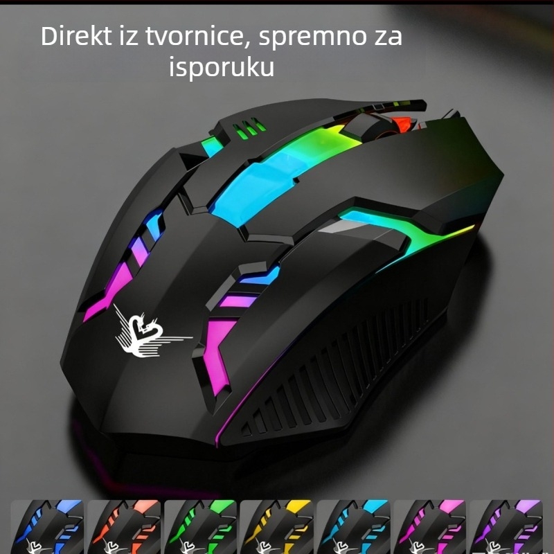 Kablena optička gaming miša, USB, 1200 DPI, 3 tipke, ergonomski dizajn