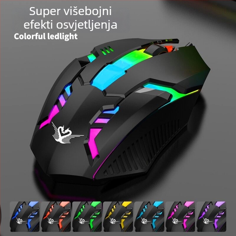 Kablena optička gaming miša, USB, 1200 DPI, 3 tipke, ergonomski dizajn
