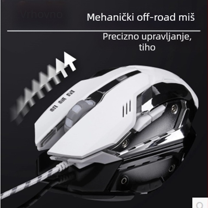 SXJ-02 Gaming miš – 3000 DPI, 6 tipki, USB kabel, ergonomski, četverostruki kotačić