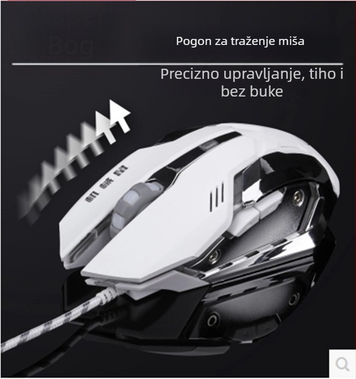 SXJ-02 Gaming miš – 3000 DPI, 6 tipki, USB kabel, ergonomski, četverostruki kotačić