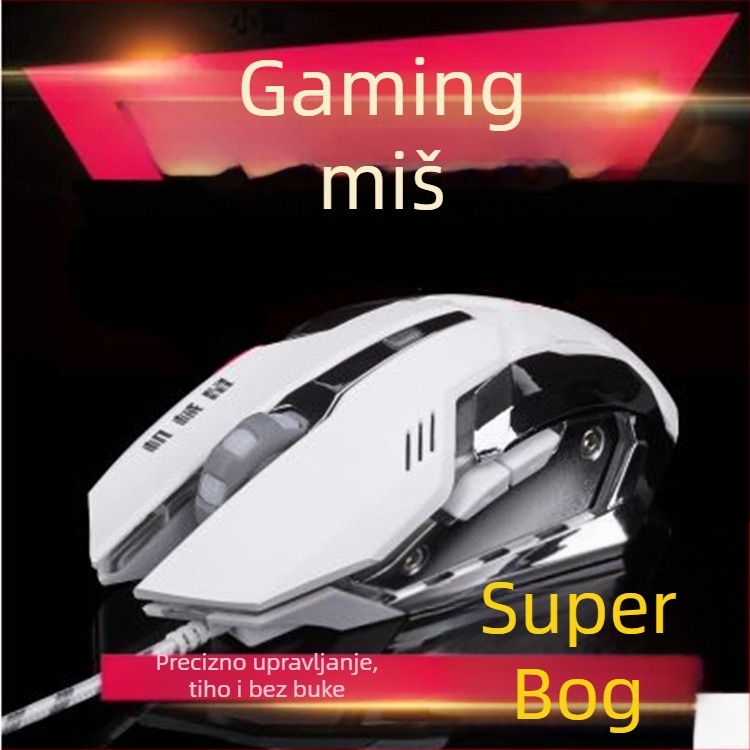 SXJ-02 Gaming miš – 3000 DPI, 6 tipki, USB kabel, ergonomski, četverostruki kotačić