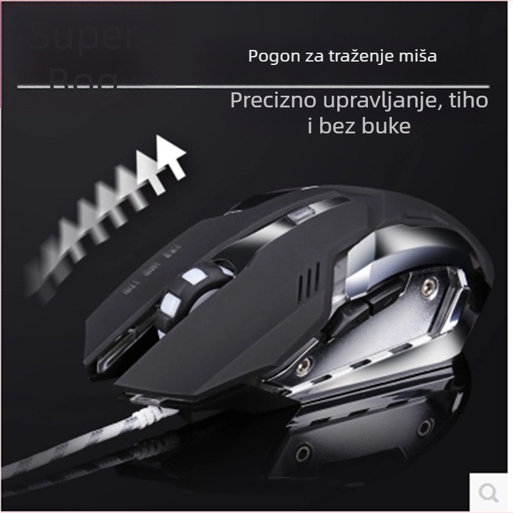 SXJ-02 Gaming miš – 3000 DPI, 6 tipki, USB kabel, ergonomski, četverostruki kotačić