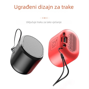 Bežični Bluetooth zvučnik, prijenosni za kuću i vani, podržava microSD i USB, Bluetooth 5.0, ugrađena baterija 1000–1200 mAh, snaga 3W, frekvencijski raspon 100 Hz–20 kHz
