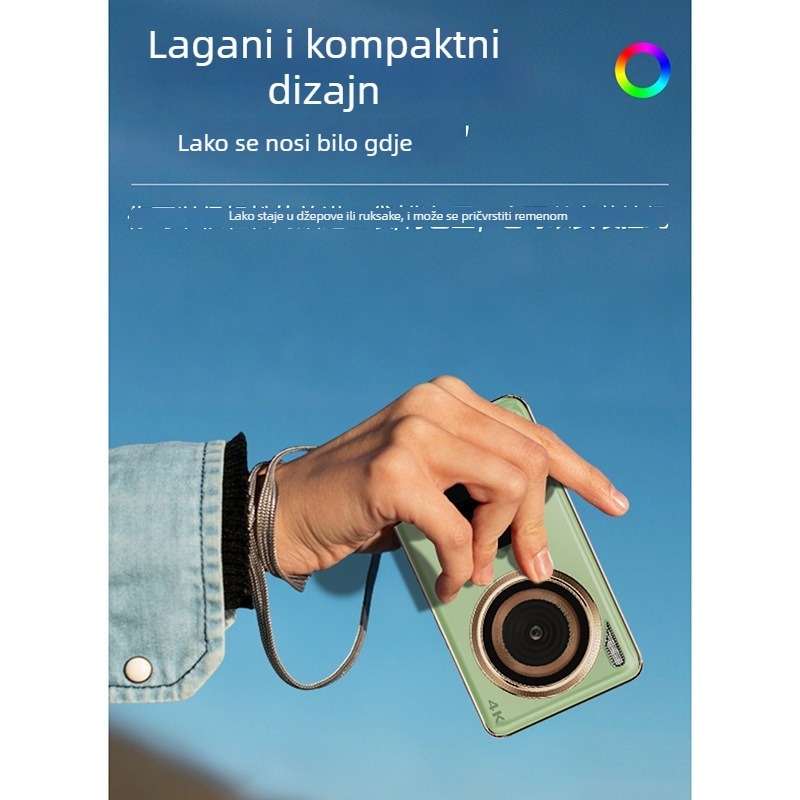 Studentska digitalna kamera s prednjom i stražnjom dvostrukom kamerom, 18x optički zoom, CMOS senzor 12 MP, 3,0 inčni LCD, 1080p video, elektronička stabilizacija