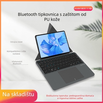 Bluetooth sklopiva tipkovnica s kožnim futrolom, 64 tipke, ABS materijal, škarasti prekidači