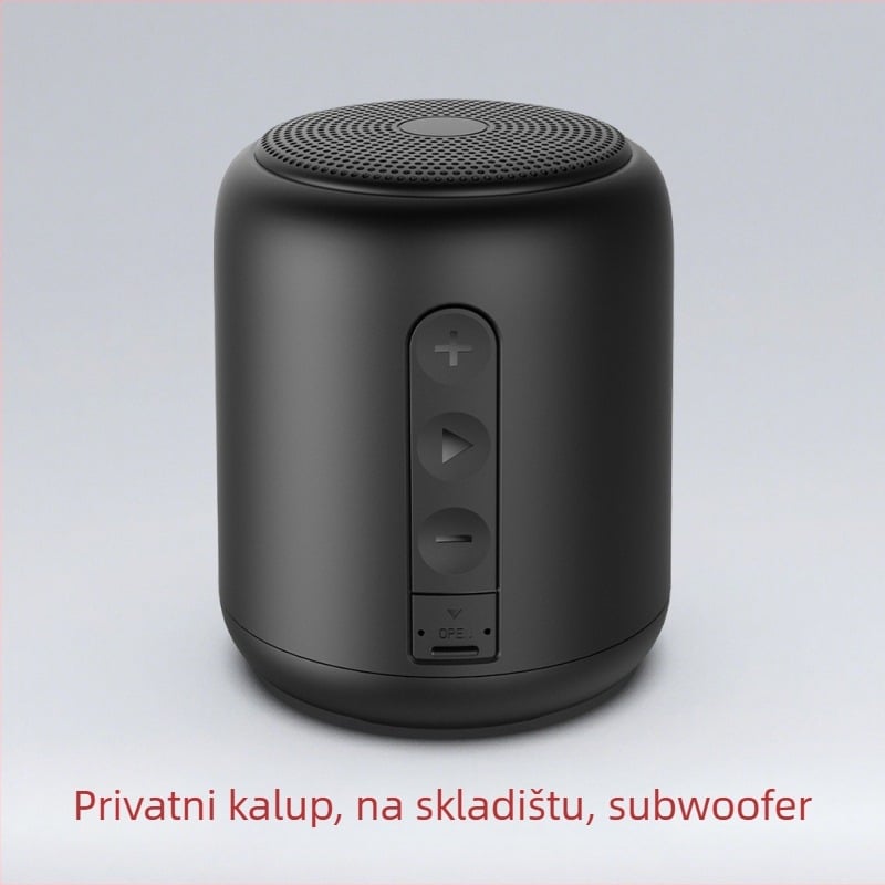 Bluetooth zvučnik prijenosni cilindrični, IPx3 vodootporan, 5W, Bluetooth 5.3, 60 Hz–15 kHz, ugrađena baterija 1200–2000 mAh