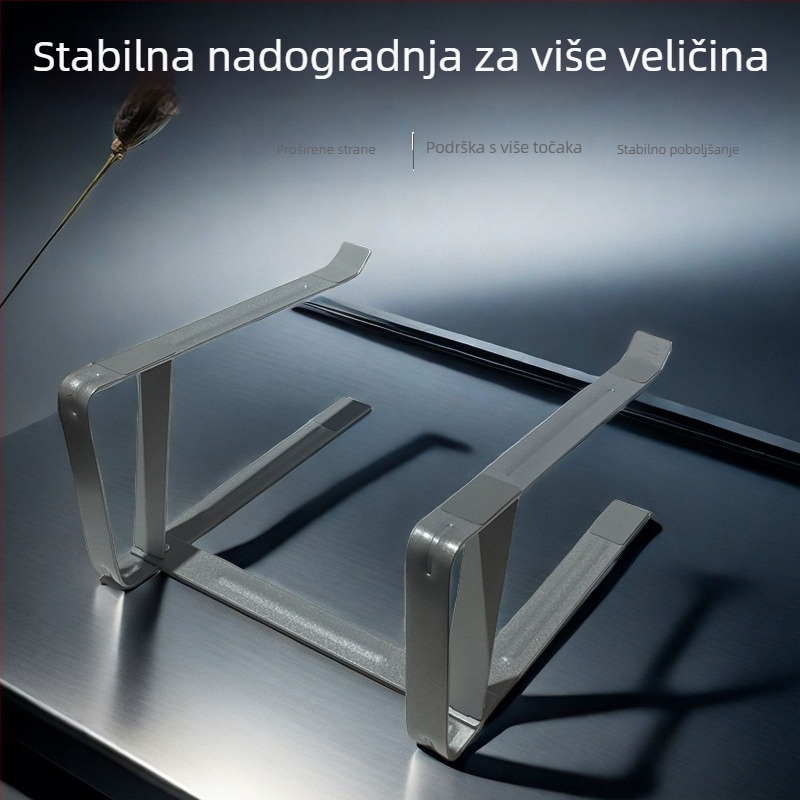 Držač za laptop, dvostruko slojevita metalna mreža, ojačan i stabilan, model Q9, 750 g