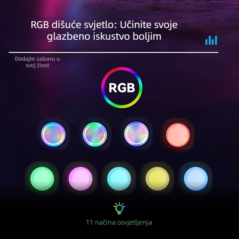 Vanjski Bluetooth zvučnik – ugrađena baterija 1000–1200mAh; Snaga 5W; Bluetooth 5.3; Frekvencijski odziv 20Hz-20kHz; Domet 10m