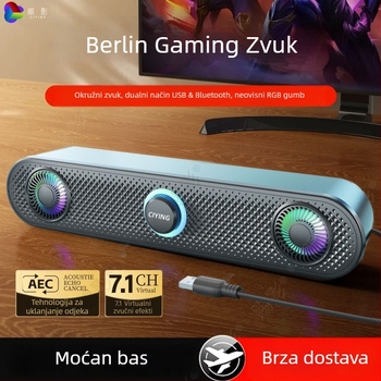 Shadow USB/Bluetooth 5.3 računalni zvučnici 2.0 stereo, 6W izlaz, 40 Hz–20 kHz