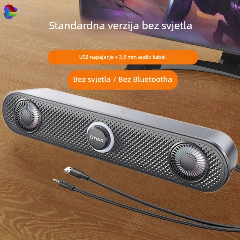 Shadow USB/Bluetooth 5.3 računalni zvučnici 2.0 stereo, 6W izlaz, 40 Hz–20 kHz
