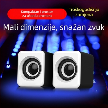 Desktop zvučnik sa subwooferom, USB i Bluetooth povezivanje; 40 Hz–20 kHz; SNR ≥100 dB; kućište od aluminijskog legura; ugrađena baterija 1200–2000 mAh